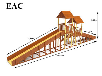 Зимняя горка TORUDA Север - 7/4 (скат 7,7 м и 5 м)