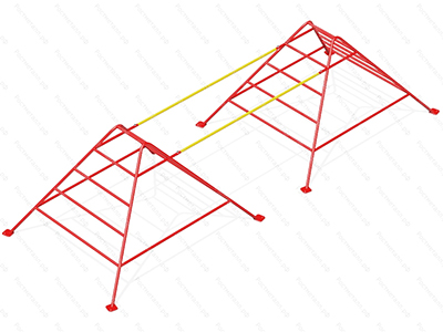 Детский спортивный комплекс Пирамидки с брусьями 3135
